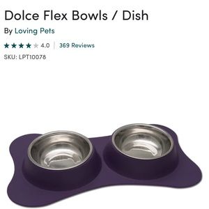 DOLCE FLEX BOWLS/DISH (PURPLE) by Loving Pets